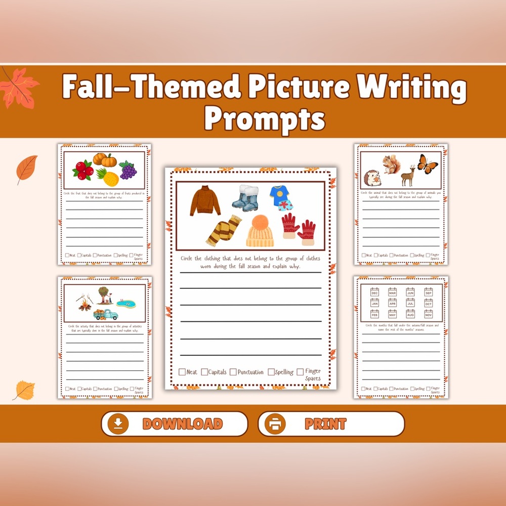 Autumn Writing Prompt Sheets